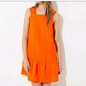 LOFT Bright Orange Sleeveless Dress